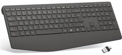 Produktbild von Kabellose Tastatur Ergonomische Handballenauflage QWERTZ-Layout