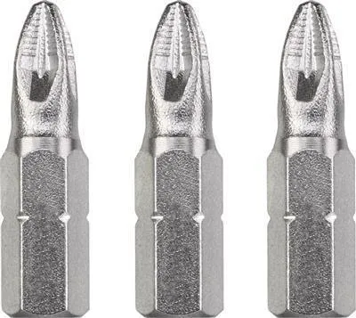 Produktbild von Schraubenbit Pozidrive Nr. 1 25 mm 1/4 Zoll 3 Stück Karte Eurofix