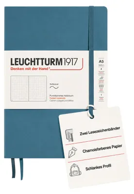 Produktbild von LEUCHTTURM1917 363399 Notizbuch Medium (A5), Softcover, 123 nummerierte Seiten,