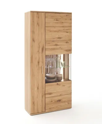 Produktbild von Kombi-Vitrine Santori | Eiche Bianco | ohne Beleuchtung