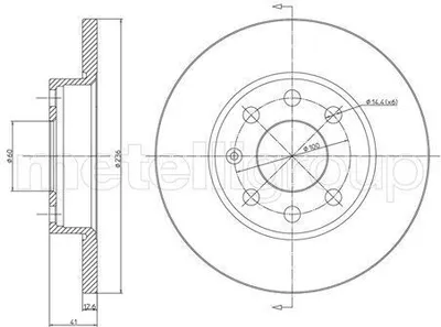 Produktbild von 2x METELLI Bremsscheibe 23-0080 für OPEL Corsa B Schrägheck (S93) 41 0mm 236 0mm