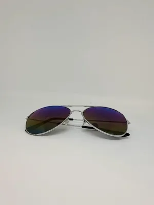 Produktbild von Jumada's – Ölspiegelglas-Regenbogen – Pilotenbrille – Polizeiberuf – Karnevals-Themenparty, Festival, Parade-Event – Pilotenbrille mit Spiegelglas