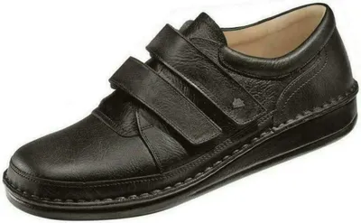 Produktbild von Finn Comfort, Köln, Herren, Halbschuh, Klettverschluss, Schwarz, Leder, NEU - Herrenschuhe Slipper, Schwarz