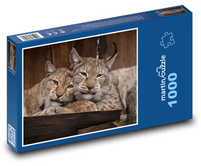 Zdjęcie produktu dla Puzzle 1000 Rysie w ich naturalnym środowisku - martinpuzzle