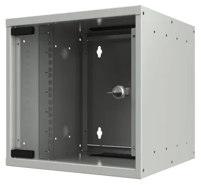 Zdjęcie produktu dla Lanview RSM09U30MNWH, Szafa wisząca, 9U, Zamek, Relingi, 9,55 kg, Biały