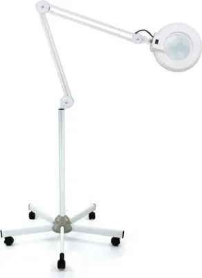 Produktbild von 8X dioptrická zvětšovací lampa Kosmetická lupa Studené světlo Stmívatelné otočné rameno Skleněná čočka Numb Cap Kosmetický salon SPA Zvětšovací lampa se stativem