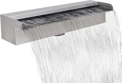 Produktbild von Pool-Wasserfall Fontäne Rechteckig Edelstahl 45 cm