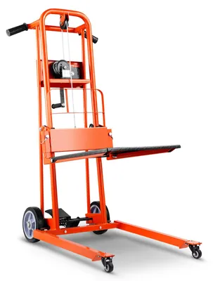 Produktbild von VEVOR Palettenstapler, 150 kg Tragkraft, Hubwagen 109 cm max. Hubhöhe, manueller Palettenstapler mit Rädern, multifunktionaler Materiallift, manueller Palettenwagen mit verstellbarer Gabel