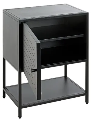 Produktbild von HAKU Konsole Nachtkonsole Beistelltisch schwarz - Metall, B/H/T: 45x60x30 cm