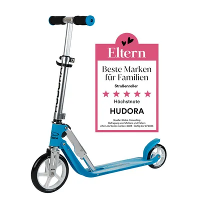 Produktbild von HUDORA Little BigWheel Scooter - himmelblau - Aluminium-Roller für Kinder ab 3 Jahren - höhenverstellbar & zusammenklappbar - für bis zu 100kg