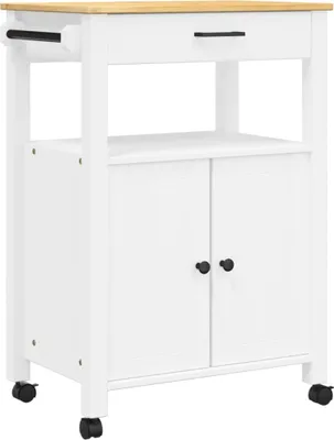 Immagine prodotto di Carrello da cucina MONZA 60x40x90 cm in legno massiccio di pino