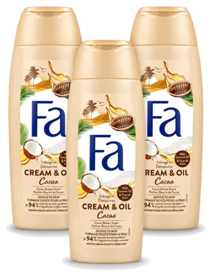 Produktbild von 3 x Fa Creme-Öldusche Kokosnuss & Kakaobutter - 250 ml - Vorteilspackung - 3 Stücke