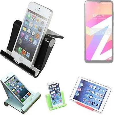 Produktbild von K-S-Trade Handy-Ständer kompatibel mit Lava Z3 faltbarer Tischständer Smartphone Tablet Halterung Reise