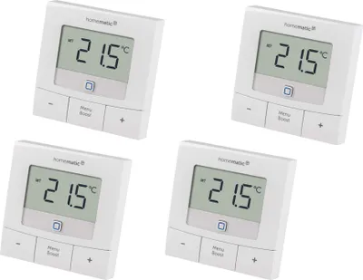 Produktbild von HOMEMATIC IP Smart Home 154666A0, Wandthermostat basic, 4 Stück