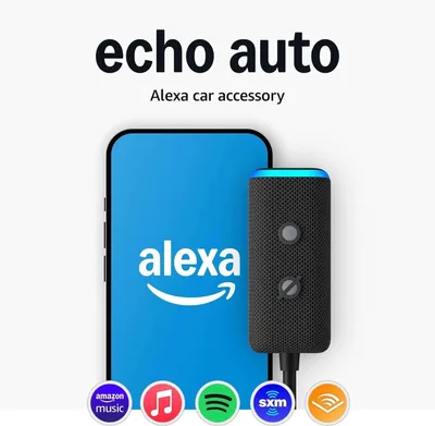 Zdjęcie produktu dla Amazon Echo Auto (2 gen.), Amazon Alexa, Prostokąt, Czarny, Android 10, Android 10.0, Android 11.0, Android 12.0, Android 13.0, Android 8.0, Android 8.1,..., MediaTek, MT7697H