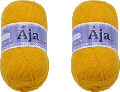 Zdjęcie produktu dla ZESTAW 2 szt. - Przędza ÁJA - 50 g / 217 m - Żółta
