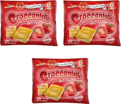 Produktbild von 3x Croccantelle Gusto ketchup multipack 210 g(6 Umschläge) aus italien