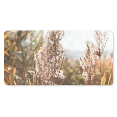 Produktbild von MuchoWow® Schreibtischunterlage Schilf - Sonne - Pflanze 80x40 cm - XXL Mauspad - Gaming Mauspad