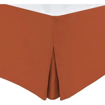 Image de Jupe de lit - HOME LINGE PASSION - 140 x 190 cm + 30 cm - Terracotta