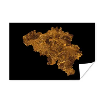Obrázok produktu pre MuchoWow® Plagát - Mapa Európy - Belgicko - Farba - 180x120