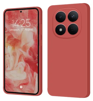 Produktbild von Hülle für Xiaomi Redmi Note 15 Pro 5G Case Cover Bumper Smartphone Softgrip Schutzhülle Farbe: Rot