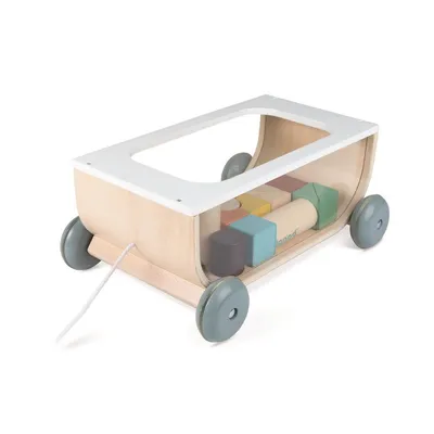 Produktbild von Janod Sweet Cocoon – Holzklotzwagen – 18-teilig