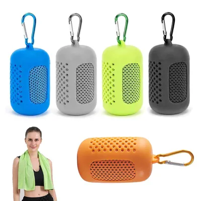 Imagen del producto de Toallas deportivas de microfibra, refrescantes, paquete de 5 unidades, 30 x 100 cm, ideales para fitness y actividades al aire libre