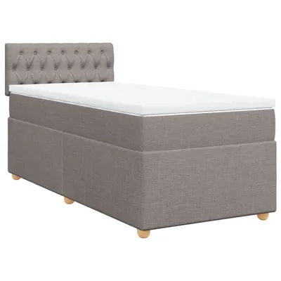 Produktbild von Boxspringbett mit Matratze Taupe 90x200 cm Stoff