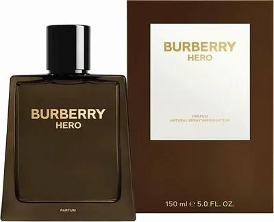 Zdjęcie produktu dla Burberry Hero Parfum, Mężczyźni, 150 ml, Butelka wielokrotnego użytku, Cypriol, Amyris (olej), Drzewo cedrowe