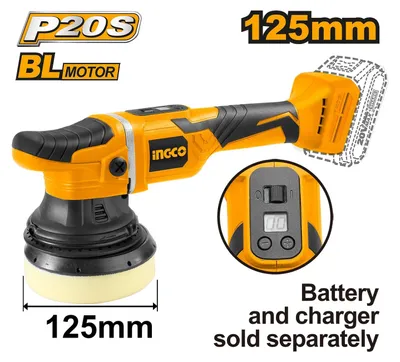 Obrázok produktu pre Akumulátorová leštička a brúska 20V, Ingco