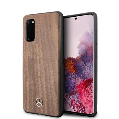 Image de Mercedes Housse en silicone Wood pour Samsung Galaxy S20 G980 / G981 - marron