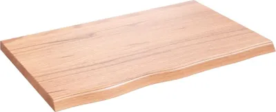 Obrázek produktu pro vidaXL Umyvadlová deska světle hnědá 80x50x(2-4) cm ošetřené masivní dřevo