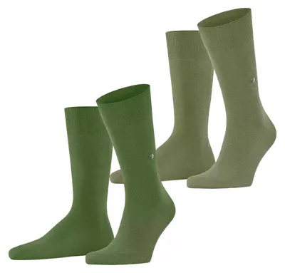 Produktbild von Burlington Herren Socken Everyday Multipack M So Baumwolle einfarbig 2 Paar, Grü