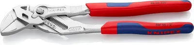Produktbild von Knipex Zangenschlüssel DIN ISO 5743 Länge 250mm Spannweite 46mm vernickelt mit 2K-Hüllen - 86 05 250 SB