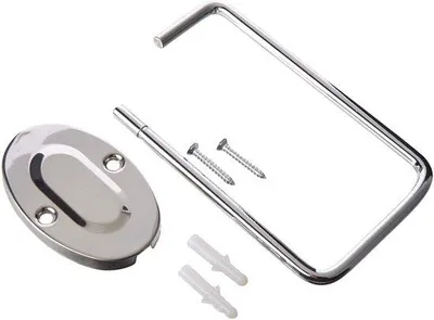 Image de Porte-papier hygiénique, métal, argent, taille unique, salle de bains