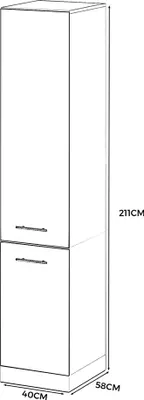 Zdjęcie produktu dla Słupek Kuchenny Stojący 40Cm Szafka Kuchenna S40 Spremium Dąb Wotan