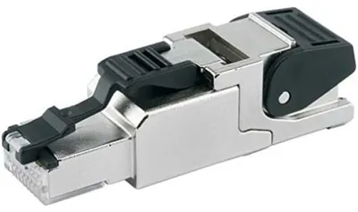 Produktbild von Telegärtner J00026A2111, RJ45, Schwarz, Edelstahl, 10 Stück(e)
