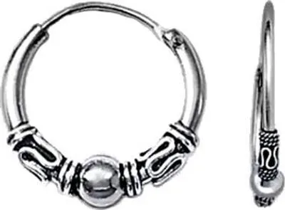 Produktbild von 925 Silber Paar Ohrringe Keltische Creole Gothic Celtic Ohrpiercing 16mm 5046