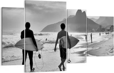 Produktbild von Bild auf Leinwand - Leinwandbild - Meer Welle Surfen - 120x70cm - Wand Bild - Wanddeko - Wandbilder - Leinwanddruck - Bilder - Kunstdruck - Wanddekoration - Leinwand bilder - Wandkunst - DL120x70-3745