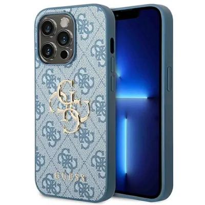 Produktbild von Guess 4G Metal Logo Back Cover Apple iPhone 14 Pro Max - Blau