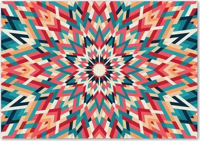 Produktbild von Tulup® Glas-Bild - 100 x 70 - Wandbild aus Glas - Wandkunst - Wandbild hinter gehärtetem Sicherheitsglas - Kunst: modern & klassisch - Kaleidoskop - Mehrfarbig