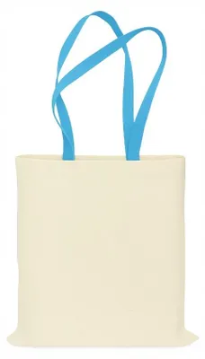 Produktbild von Allbag Baumwolltasche 38x42 cm Ecru mit blauem Henkel