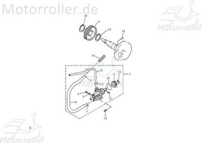 Produktbild von SMC Sicherungsring 19 Kontra T 50 50kmh Klemme 50ccm 2Takt Motorroller.de Schelle Befestigungsklemme Sicherungsklemme Sicherungsclip Minarelli liegend