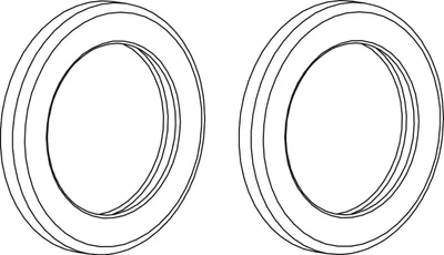 Produktbild von Vitris Atrivant 80 Griffmuschel-Paar rund ø44mm Edelstahl selbstklebend - 1 Paar