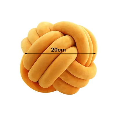 Produktbild von CANDeal 20cm Knotenkissen, Geknotetes Kissen für Sofa, Bett, Dekorat, Zierkissen Knoten, Knoten-Ball-Kissen