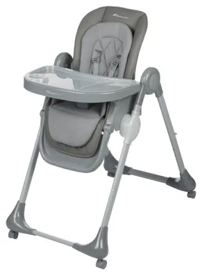 Produktbild von Bebeconfort Olea, Babyhochstuhl, 0-3 Jahre, verstellbarer Hochstuhl, 9 Höhen&3 Liegepositionen,leicht bewegbar mit 4 schwenkbaren Rädern,Mineral Grey