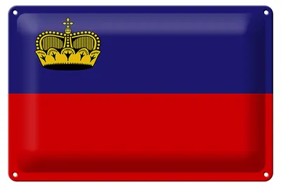 Produktbild von Blechschild Flagge Liechtenstein 30x20cm Flag Liechtenstein