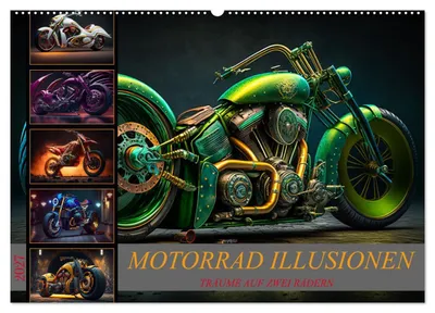 Produktbild von Motorrad illusionen (Wandkalender 2027 DIN A2 quer), CALVENDO Monatskalender