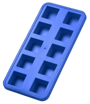 Produktbild von Eiswürfelform "Quadrate" standard-blau PP