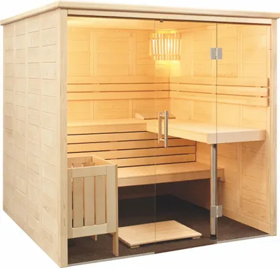 Produktbild von Harvia Alaska View Massivsauna aus Fichte Saunakabine ca. 208x206x204 cm